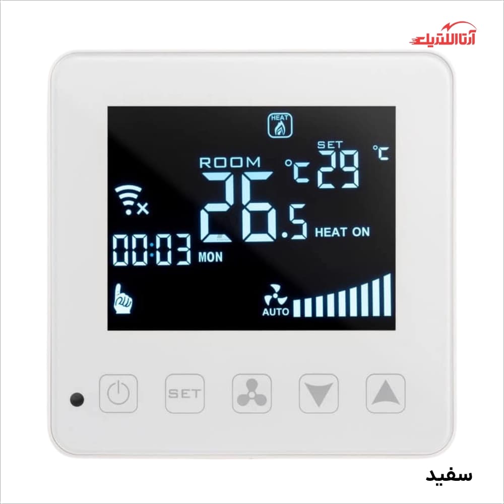 ترموستات هوشمند لمسی با کنترل IR نستک سری AirNest مدل HY08AC — تصویر ۳
