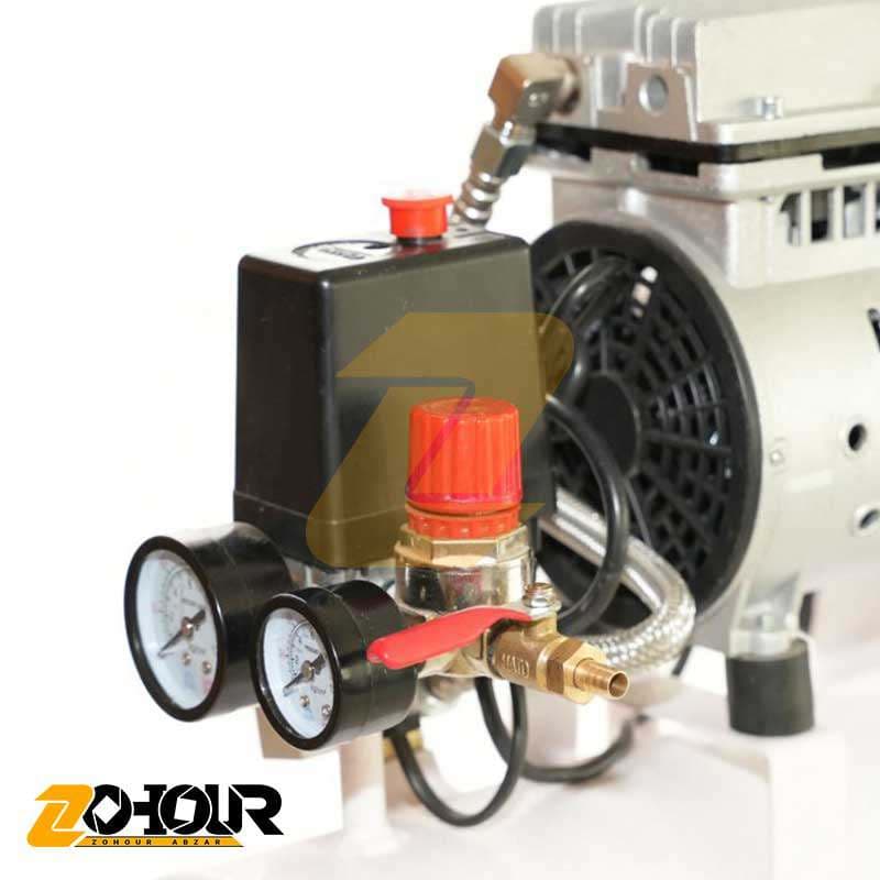 کمپرسور باد محک 10 لیتری بیصدا بدون روغن مدل Mahak HSU550-10L — تصویر ۳