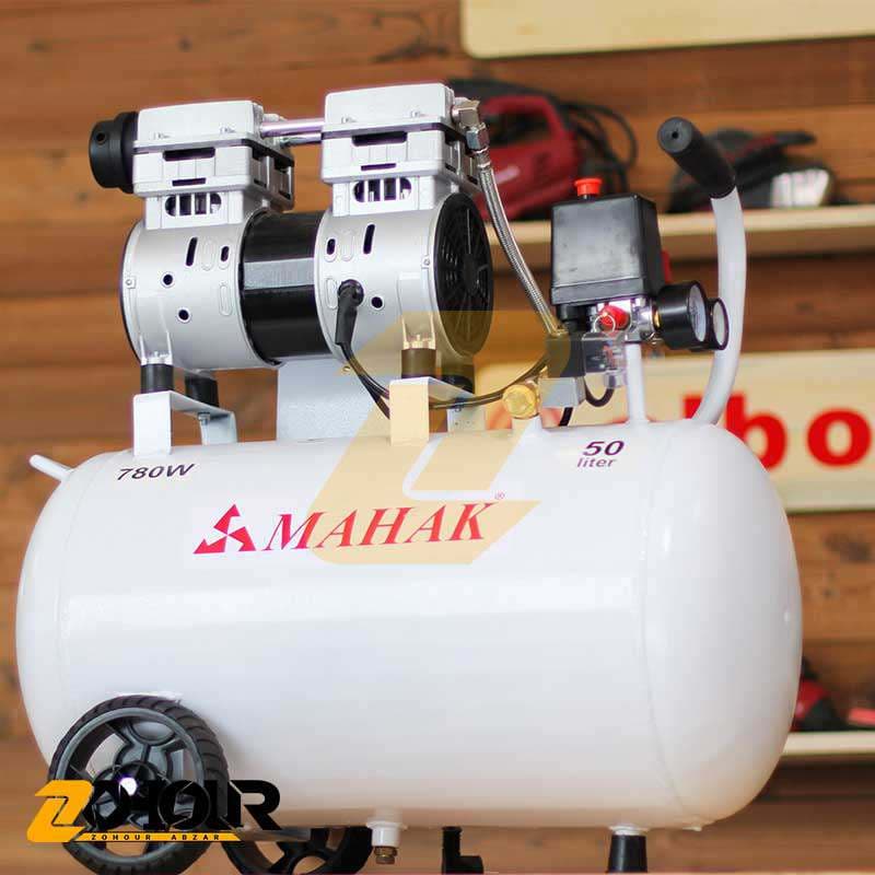 کمپرسور باد محک 50 لیتری بیصدا بدون روغن مدل Mahak HSU750-50L — تصویر ۵
