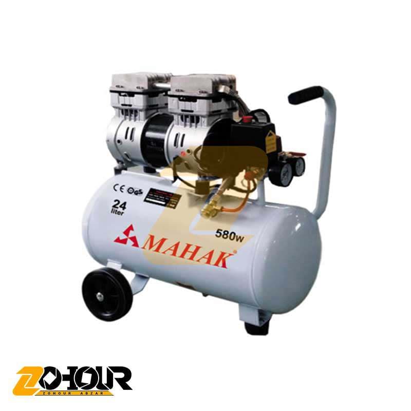 کمپرسور باد محک 25 لیتری بیصدا بدون روغن مدل Mahak HSU550-25L — تصویر ۲