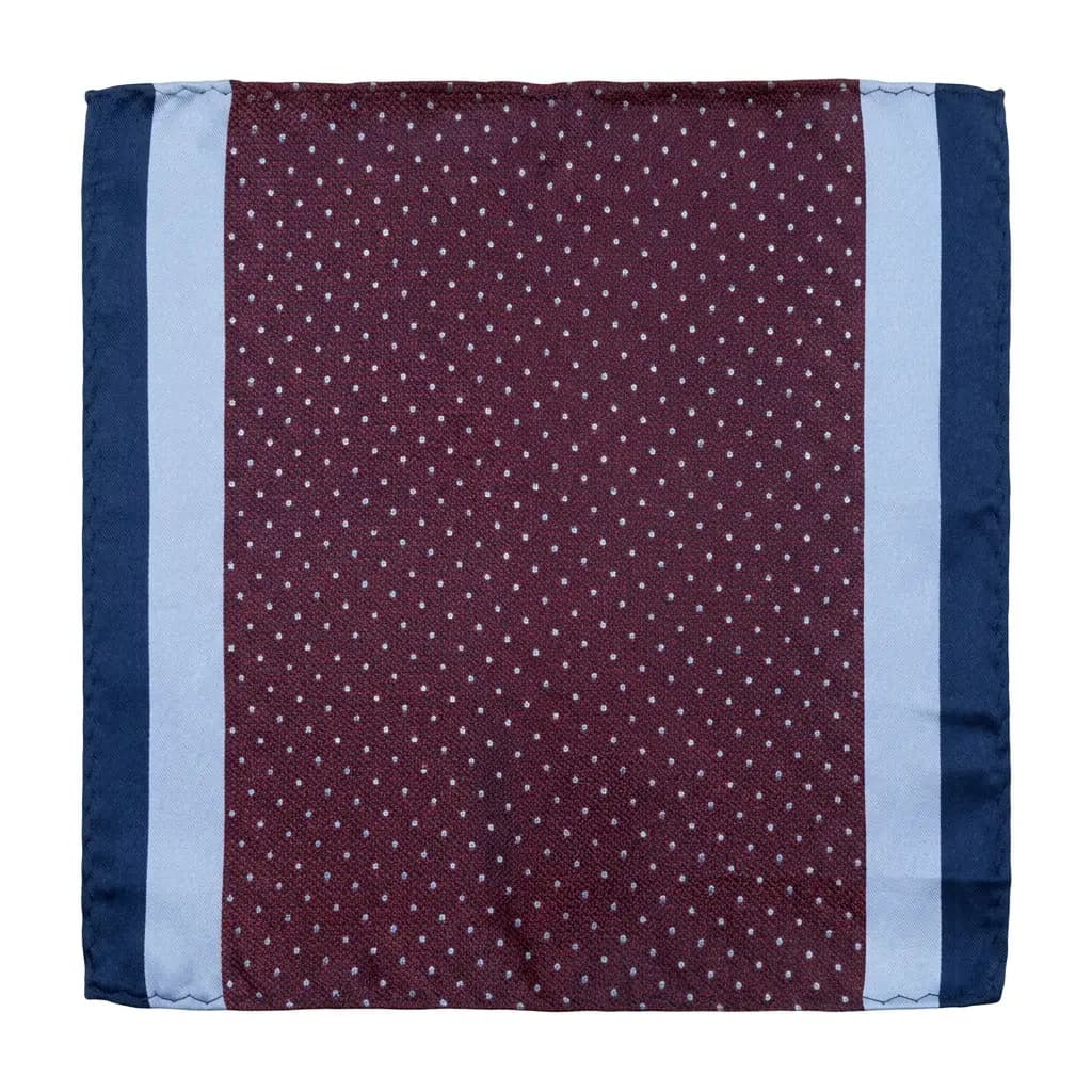 پوشت دستدوز طرح خال خال ریز زرشکی-سرمه‌ای برند Massimo Dutti — تصویر ۲