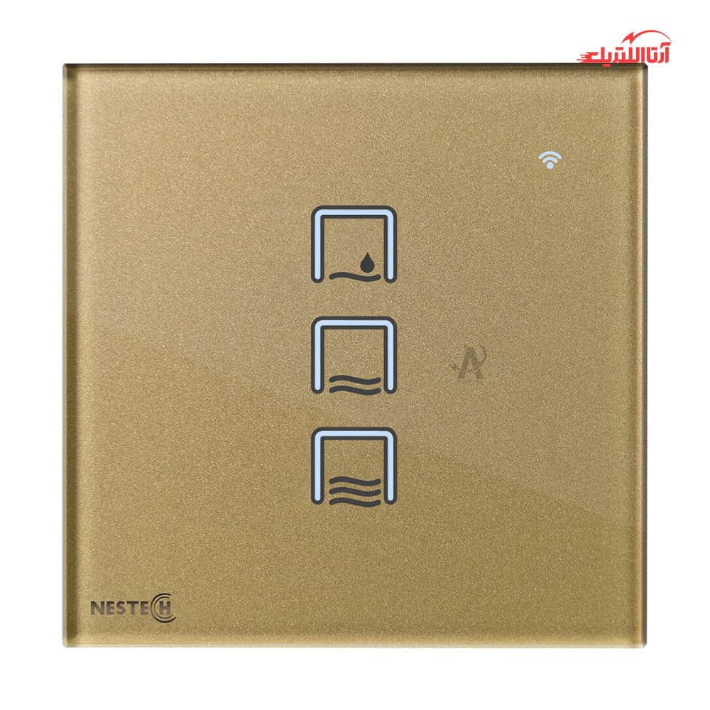 کلید لمسی هوشمند کولر آبی Zigbee نستک سری INNOVA کد NE5AC01XG1 — تصویر ۳