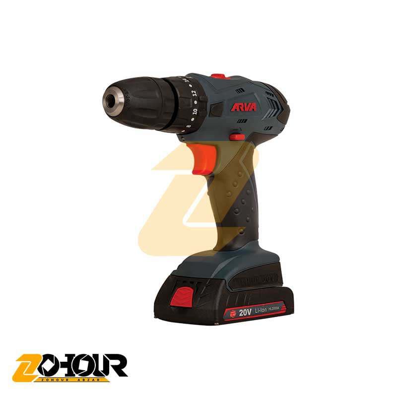 دریل پیچ گوشتی شارژی چکشی آروا 20 ولت مدل Arva 5853