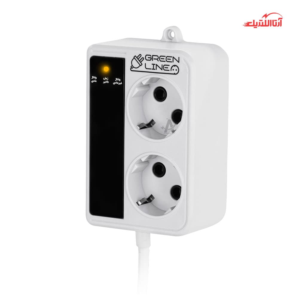 محافظ برق 2 خانه ماشین لباسشویی گرین مدل GLP162W — تصویر ۴