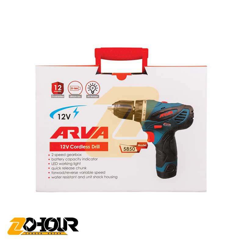 دریل پیچ گوشتی شارژی آروا 12 ولت مدل Arva 5850 — تصویر ۷