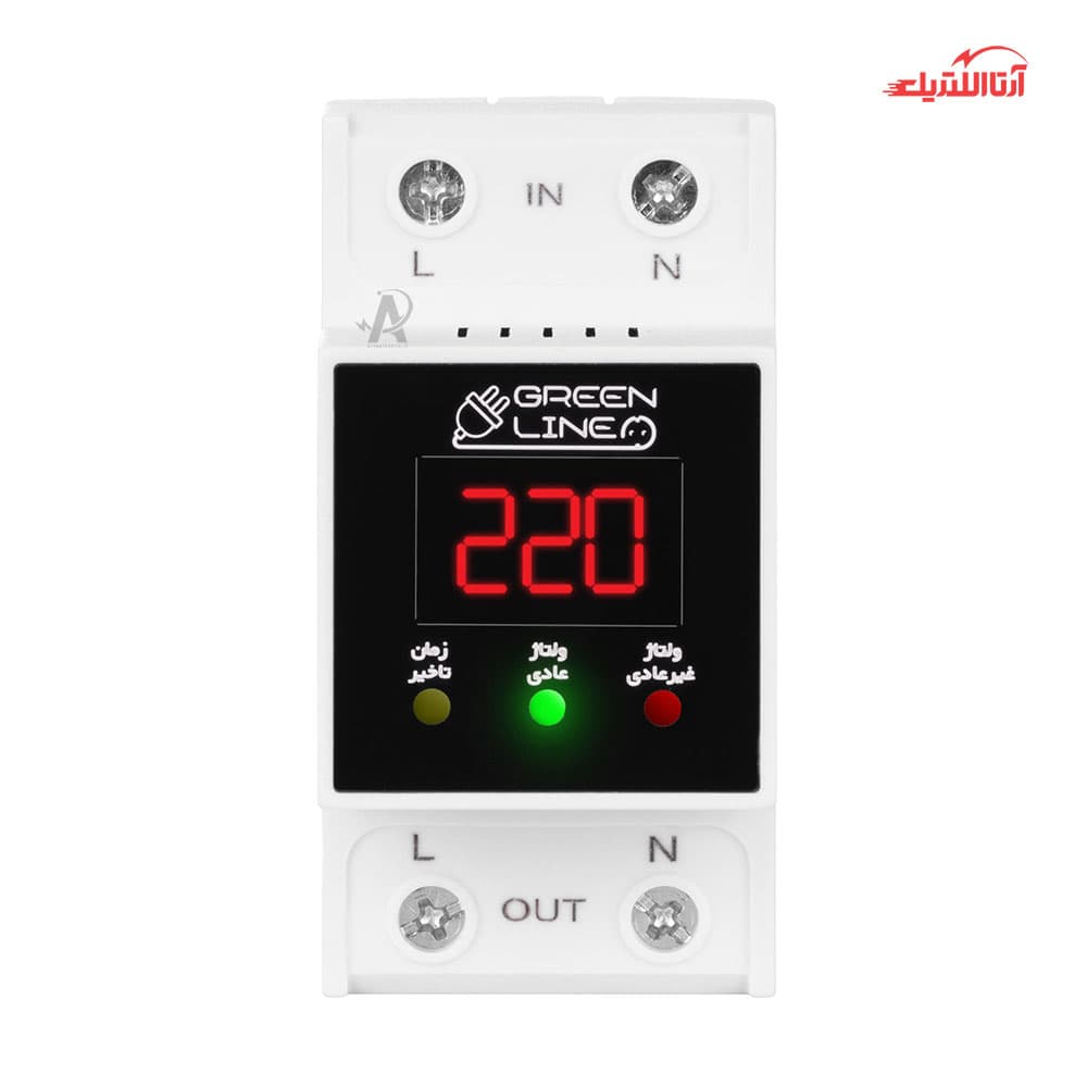 محافظ ولتاژ ورودی 32 آمپر گرین مدل GLP300D — تصویر ۷