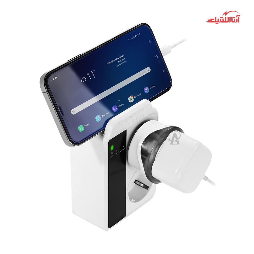محافظ برق 2 خانه دوشاخه ای صوتی تصویری و کامپیوتر گرین مدل GLP102 — تصویر ۵