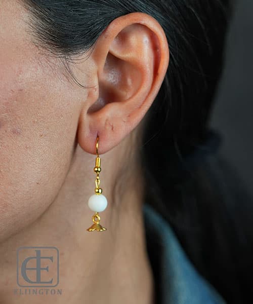 گوشواره استیل سنگ عقیق کد G04