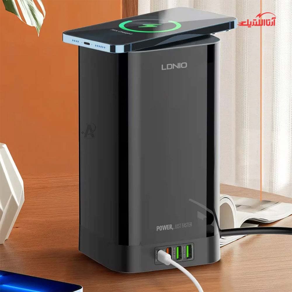 باکس رابط 3 خانه و شارژ وایرلس 2500 وات الدینیو مدل SEW-4485 — تصویر ۵
