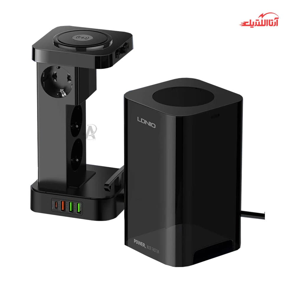 باکس رابط 3 خانه و شارژ وایرلس 2500 وات الدینیو مدل SEW-4485 — تصویر ۳