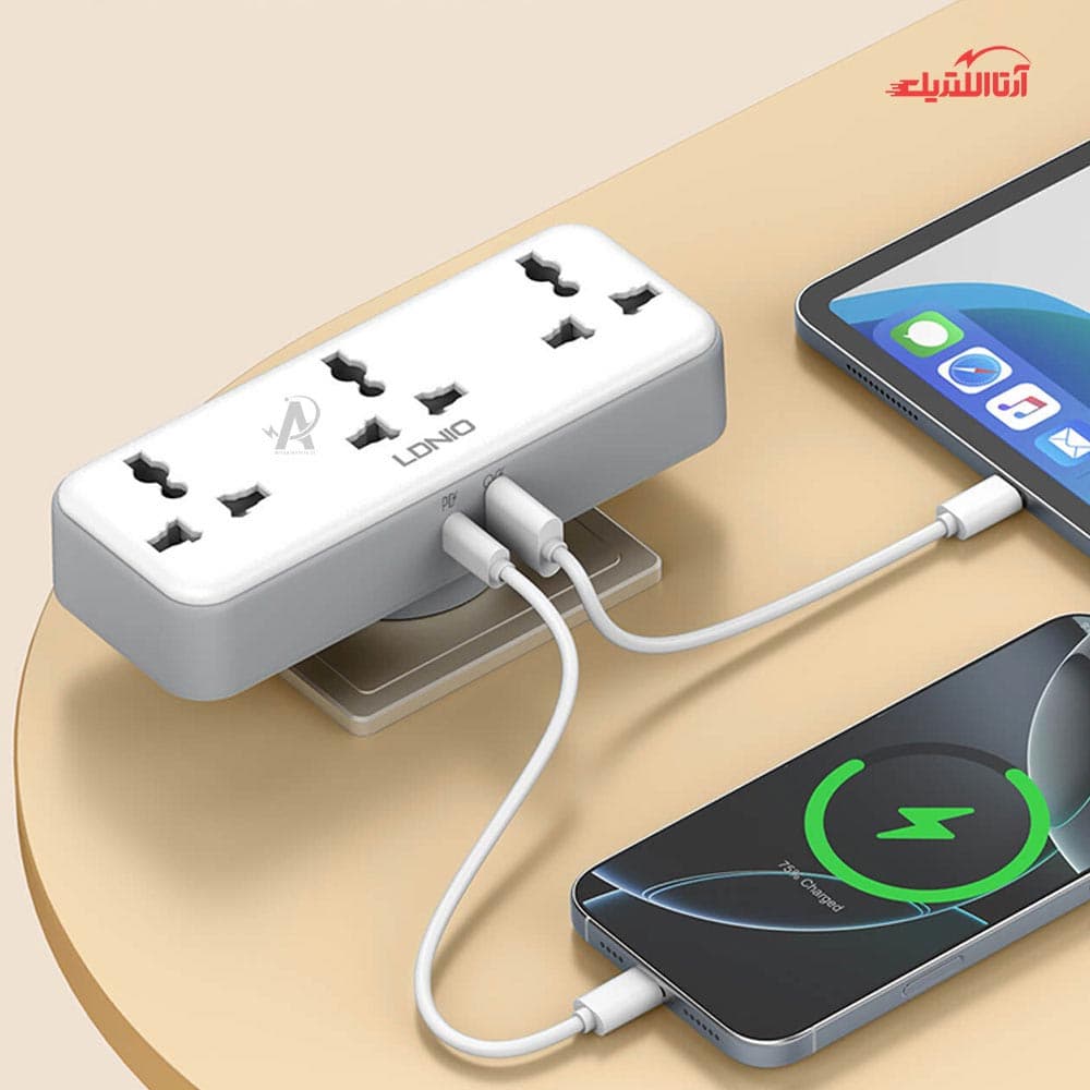 رابط 3 خانه و شارژ 2500 وات الدینیو مدل SC-3317 — تصویر ۴