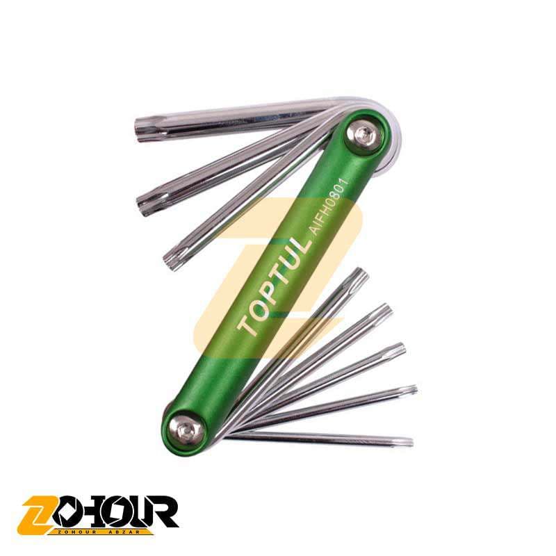 آچار آلن مشتی تاپ تول مجموعه 8 عددی مدل TOPTUL AIFH0801