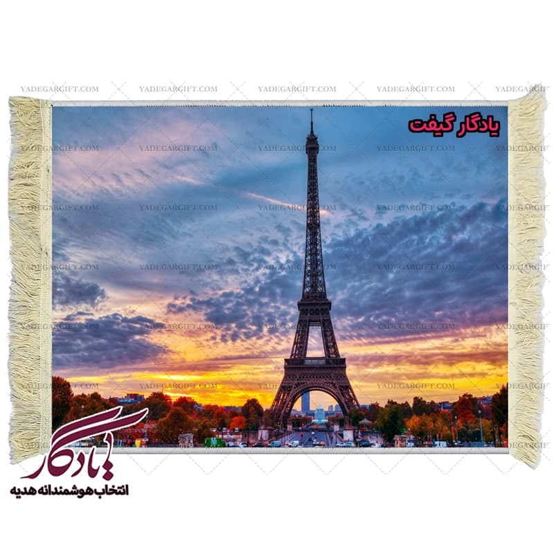 تابلو فرش ماشینی طرح برج ایفل کد am20 — تصویر ۲