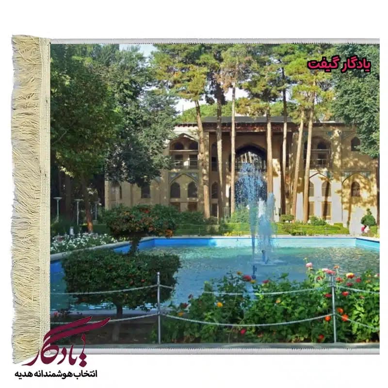 تابلو فرش ماشینی طرح کاخ 8 بهشت کد am12 — تصویر ۳