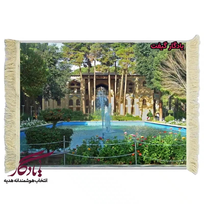 تابلو فرش ماشینی طرح کاخ 8 بهشت کد am12