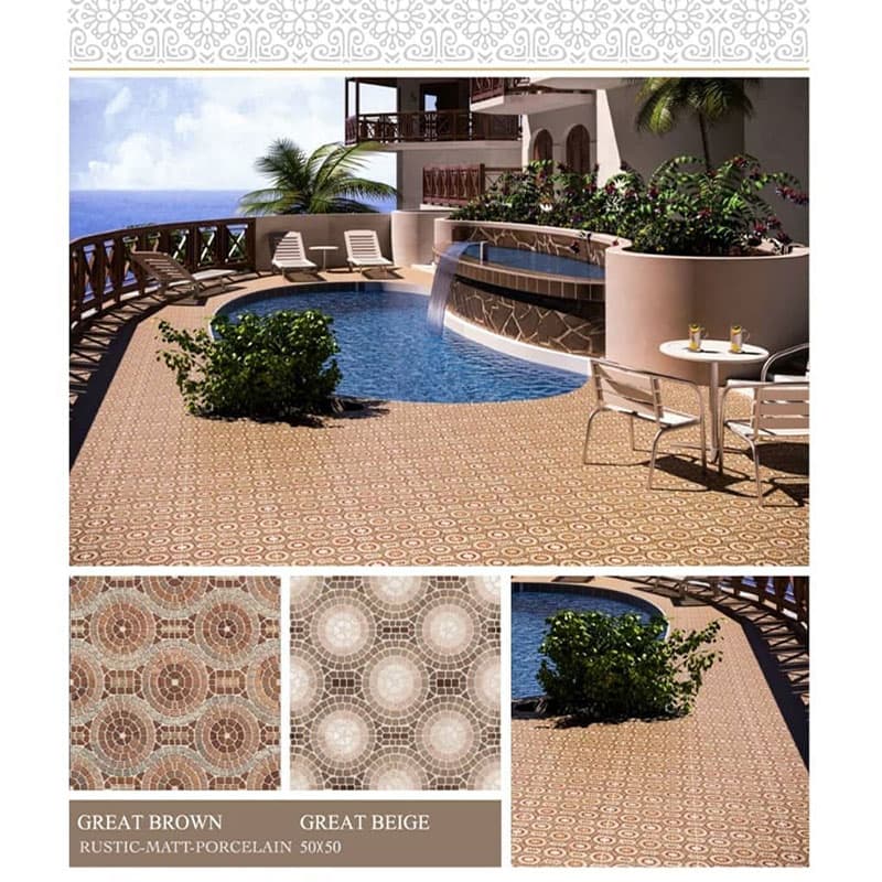 کاشی گرت قهوه ای