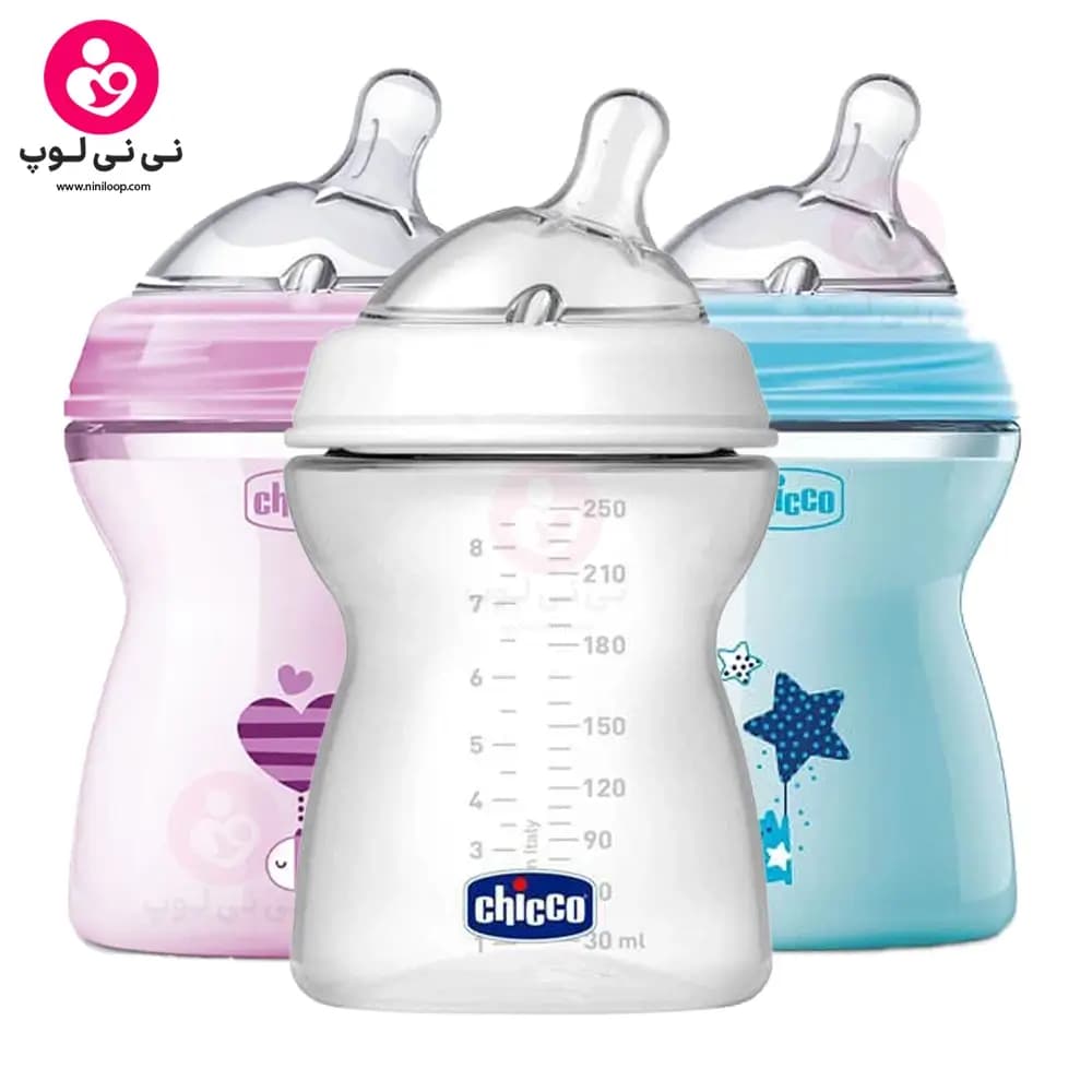 شیشه شیر نچرال فیلینگ 250 میل 2+ ماه چیکو Chicco