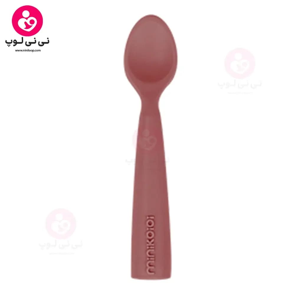 قاشق تک سیلیکونی مینیک ای ای Minikoioi دارای رنگ‌بندی — تصویر ۵