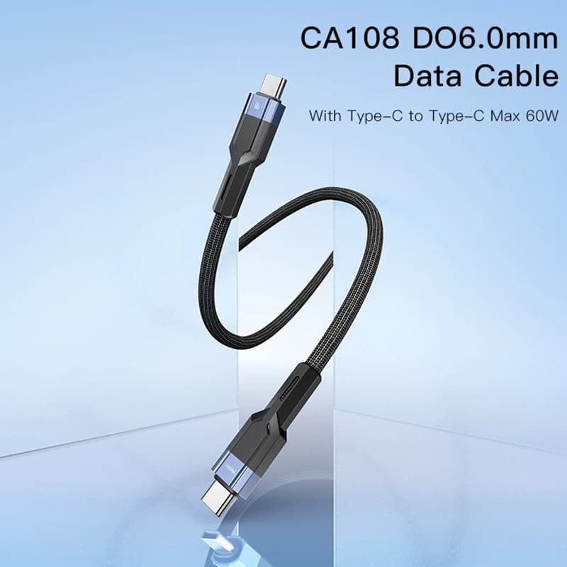 کابل Type-C به Type-C یسیدو YESIDO CA108 6 آمپر — تصویر ۲