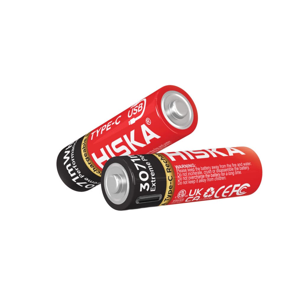 باتری قلمی شارژی USB‑C مدل H16-AA4 | ولتاژ ثابت 1.5V ظرفیت 835mAh