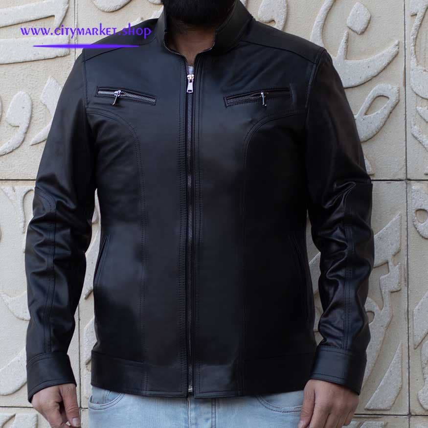 کاپشن چرم مردانه مدل B5094 — تصویر ۴