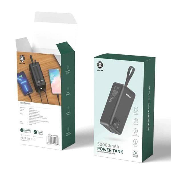 پاوربانک گرین لاین مدل GREEN LION POWER TANK با ظرفیت 50000 میلی آمپر — تصویر ۶