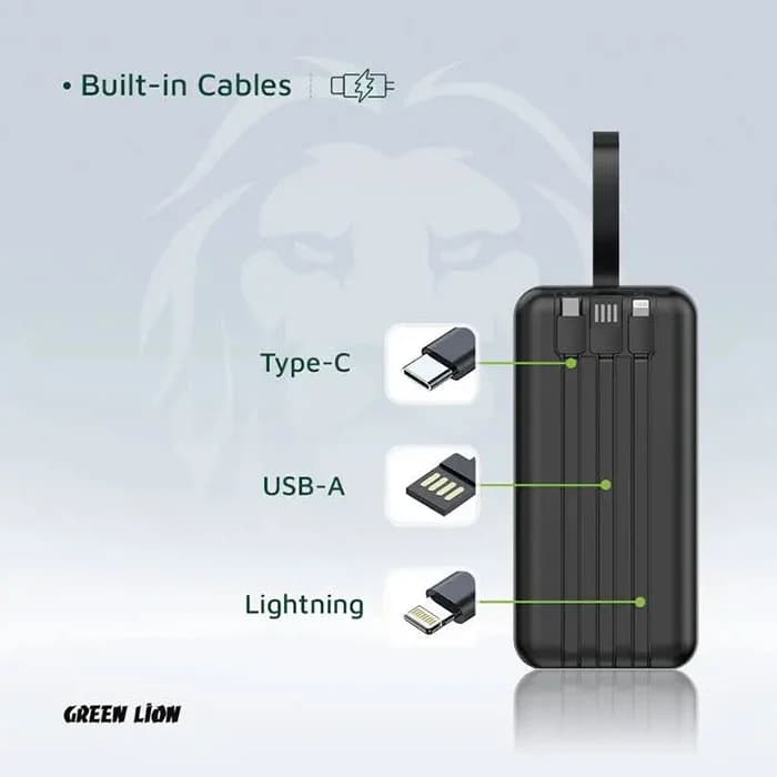 پاوربانک گرین لاین مدل GREEN LION POWER TANK با ظرفیت 50000 میلی آمپر — تصویر ۳