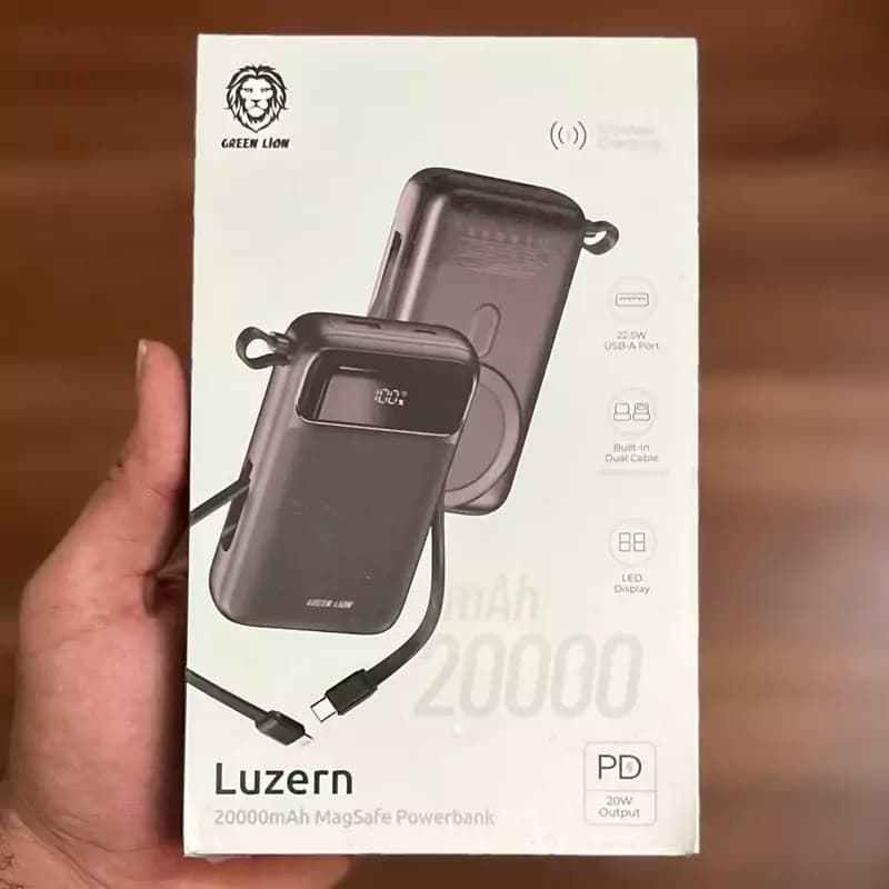 پاوربانک مگسیف گرین لاین GREEN LION LUZERN با ظرفیت 20000 میلی آمپر — تصویر ۴