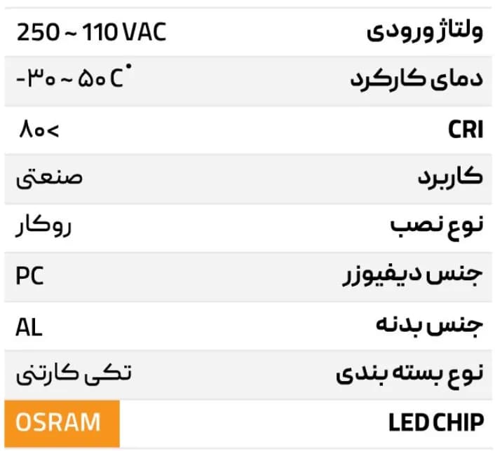 چراغ سوله ای 190 وات آلتون رای مدل WS11 — تصویر ۳