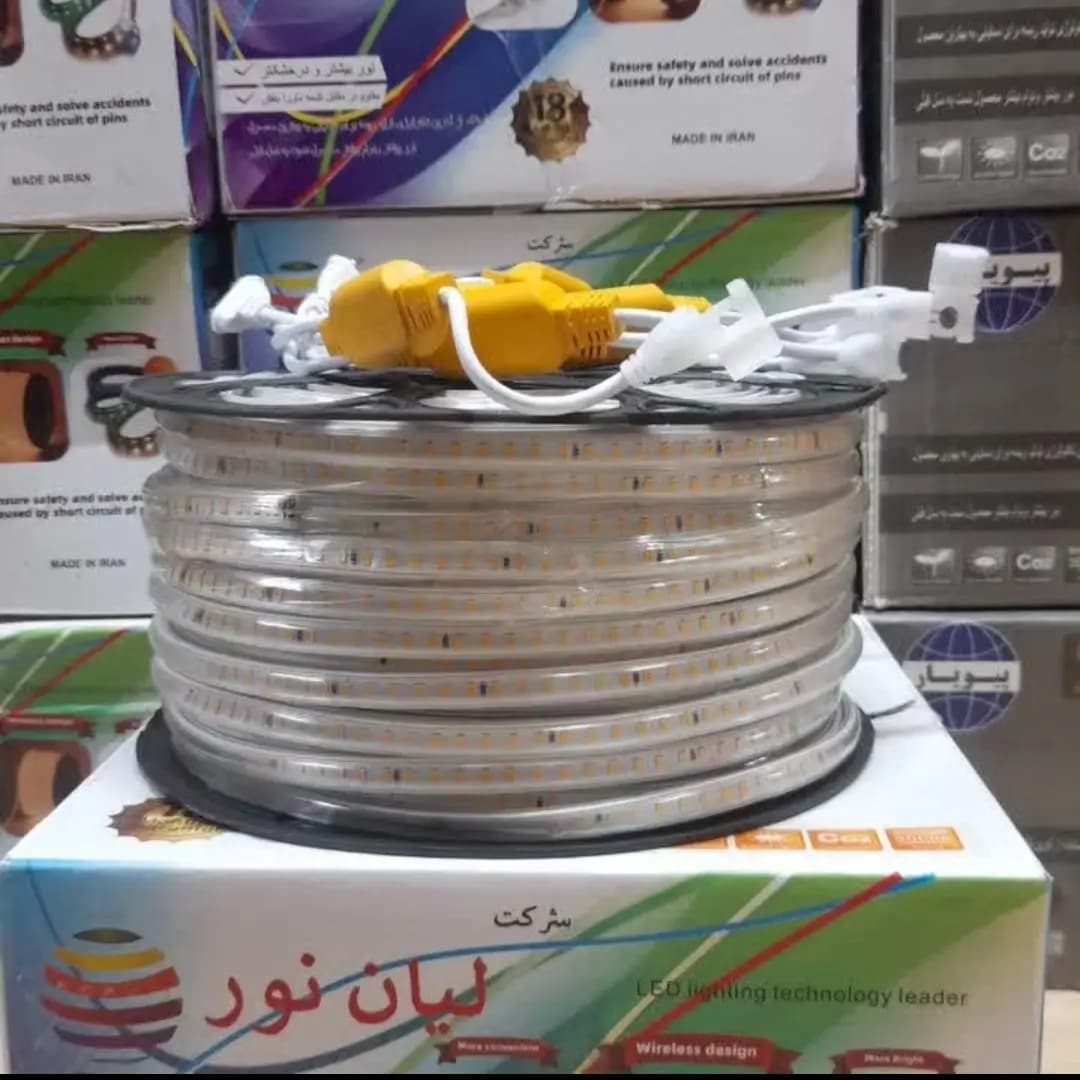 ریسه شلنگی وایرلس ال ای دی لیان نور یکسال گارانتی(نور مخفی) کارتن100 متری (پس کرایه)