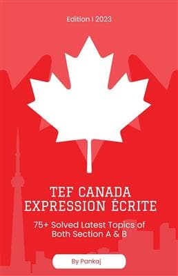 کتاب فرانسه TEF CANADA EXPRESSION ÉCRITE- 75+ Solved Latest Topics for both writing sections