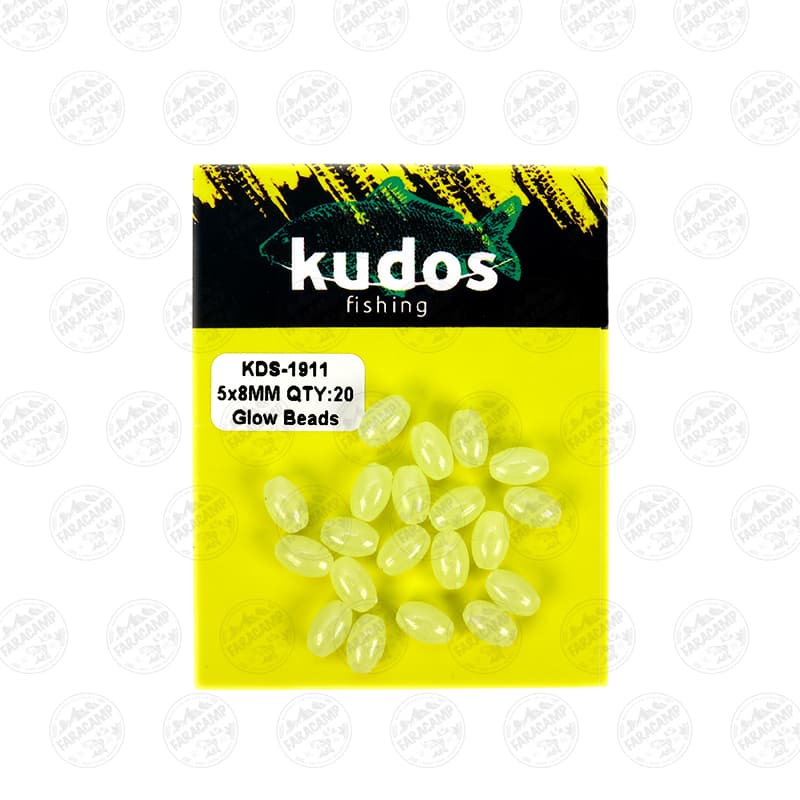 بیدز شب تاب بیضی کودوس ۵*۸ میل،بسته ۲۰ عددی Kudos Glow Beads