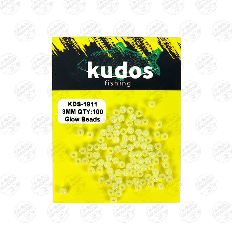 بیدز شب تاب کروی کودوس قطر ۳ میل،بسته ۱۰۰ عددی Kudos Glow Beads
