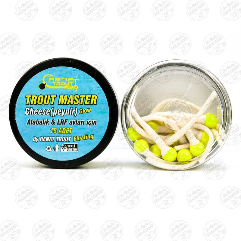 طعمه مصنوعی دم موشی شناور سفید-زرد طعم دار(پنیر) رنات بیت بسته ۱۵ عددی,Renat Baits Tailed Trout Master