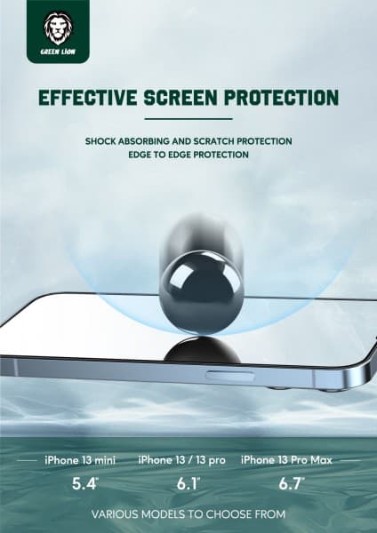 گلس گرین لاین برای اپل Iphone 13 pro max مدل Mirror Reflection Glass — تصویر ۳