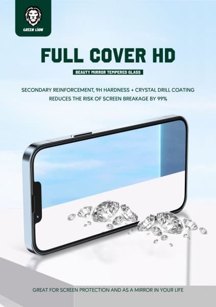 گلس گرین لاین برای اپل Iphone 13 pro max مدل Mirror Reflection Glass — تصویر ۲