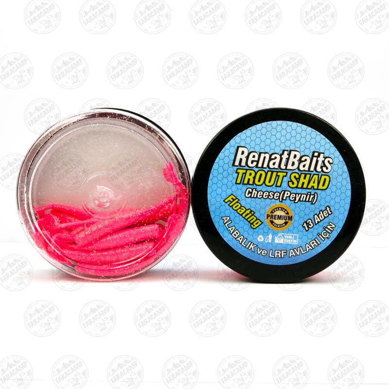 طعمه مصنوعی بچه ماهی شناور صورتی طعم دار(پنیر) رنات بیت بسته ۱۳ عددی Renat Baits Glittery Trout Shad