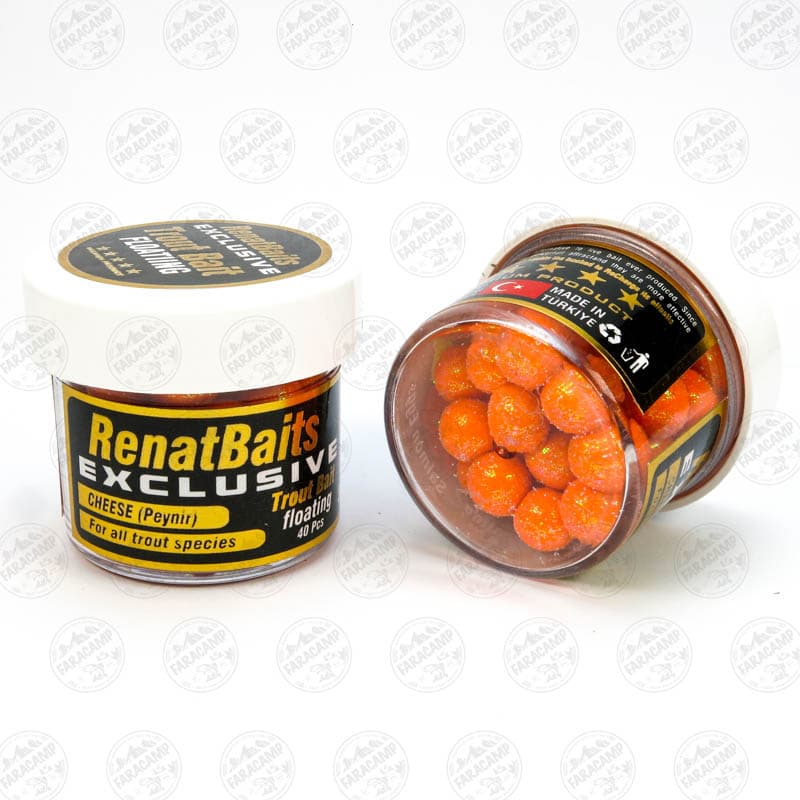 طعمه مصنوعی تخم سالمون شناور نارنجی طعم دار(پنیر) رنات بیت بسته ۴۰ عددی RENAT BAITS Salmon Eggs