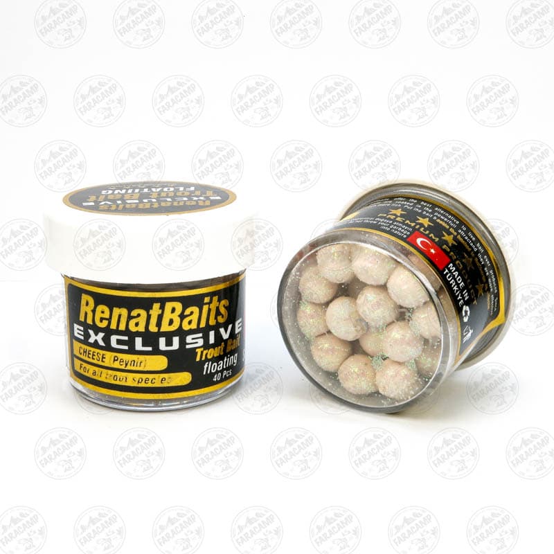 طعمه مصنوعی تخم سالمون شناور سفید طعم دار(پنیر) رنات بیت بسته ۴۰ عددی RENAT BAITS Salmon Eggs