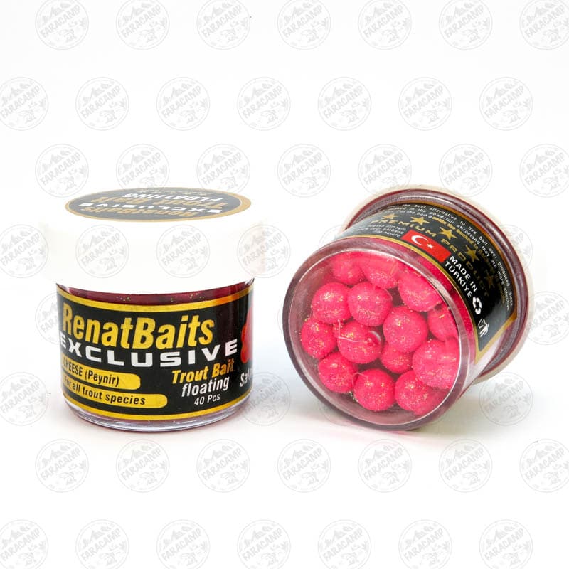 طعمه مصنوعی تخم سالمون شناور صورتی طعم دار(پنیر) رنات بیت بسته ۴۰ عددی RENAT BAITS Salmon Eggs