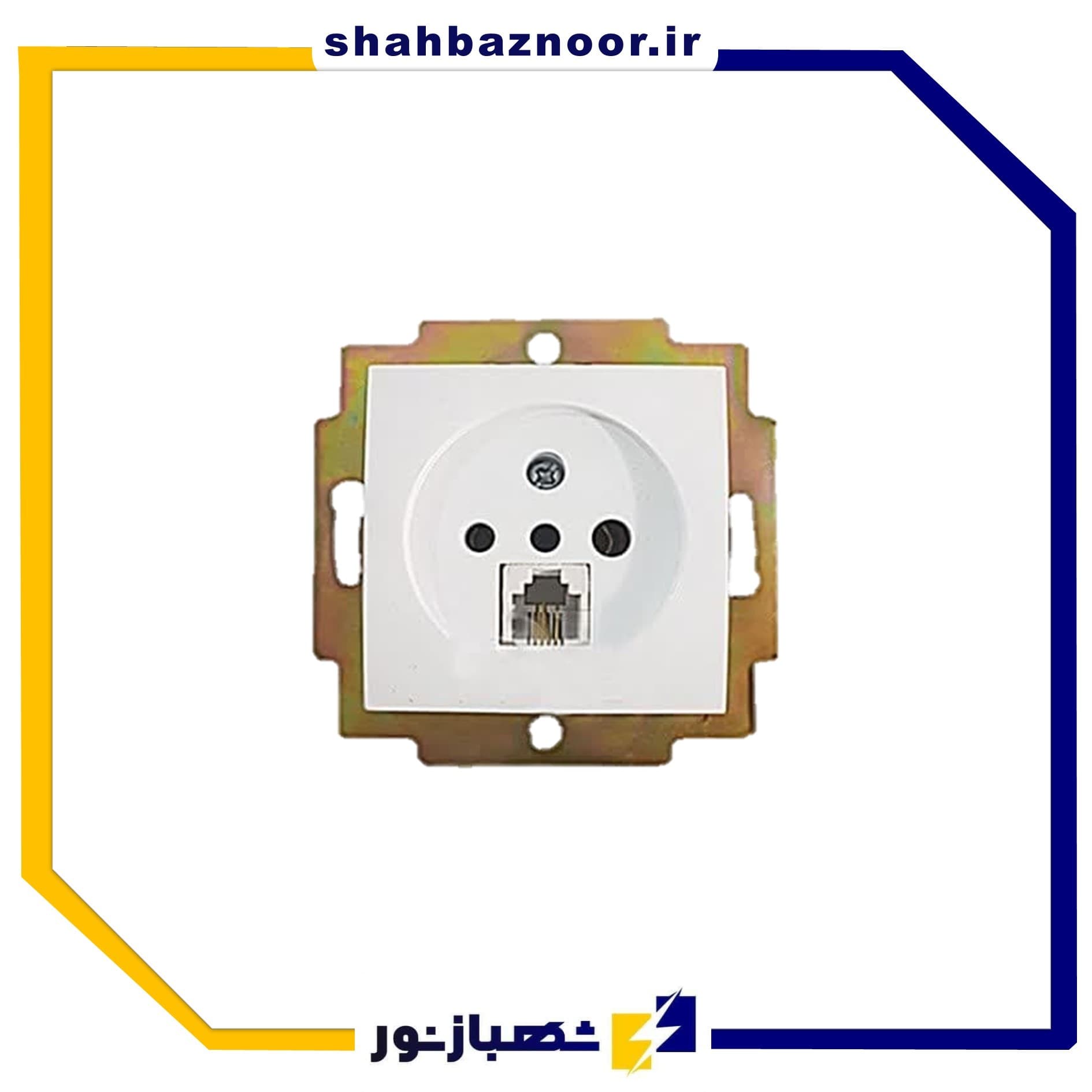 پارت الکتریک مکانیزم پریز تلفن دومنظوره کد 68 — تصویر ۲