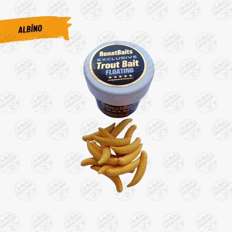 طعمه مصنوعی کرم شناور پرتقالی طعم دار(پنیر) رنات بیت بسته ۱۵ عددی RENAT BAITS SUPER WORM — تصویر ۳