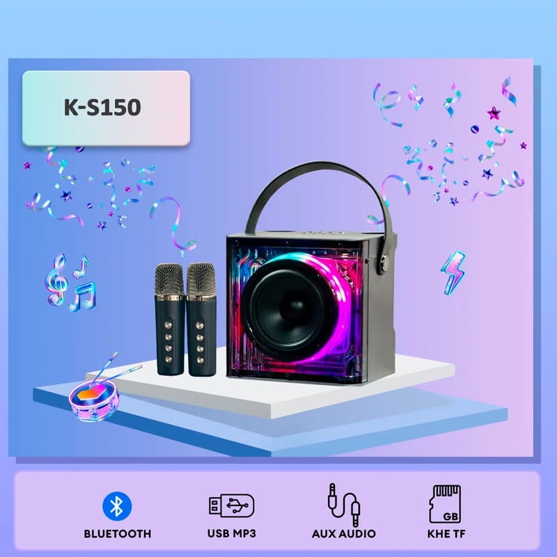 اسپیکر بلوتوثی میکروفندار کلومن KOLUMAN K-S150 با گارانتی — تصویر ۸