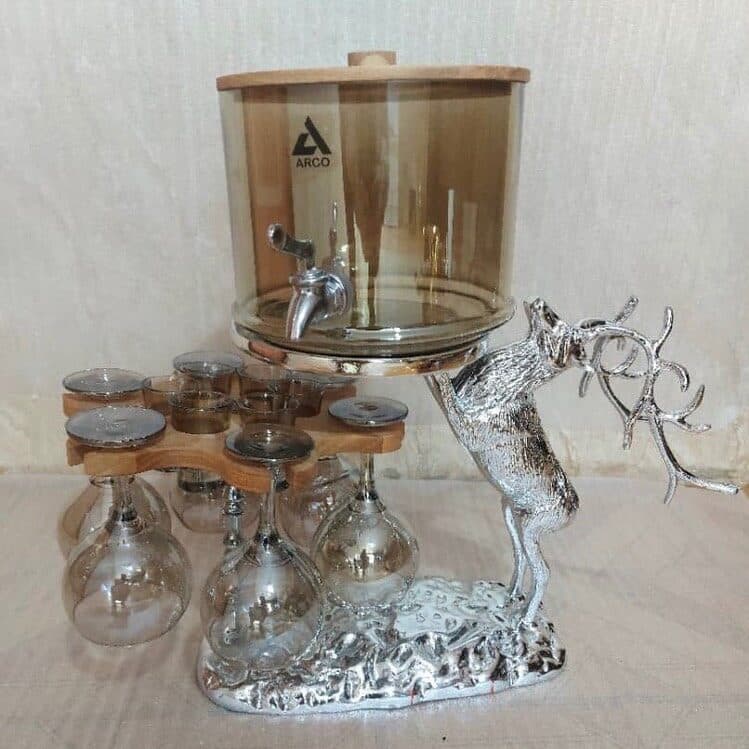 کلمن شوکا نقره ای و طلایی شامپاینی ارکو — تصویر ۲