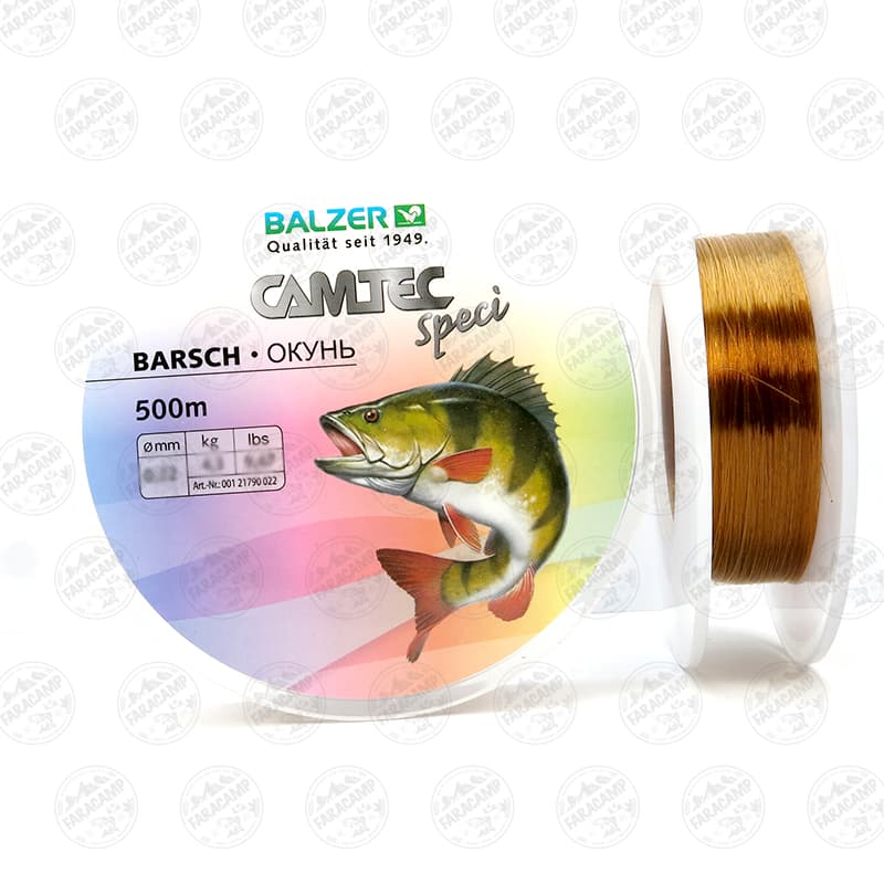 نخ ماهیگیری طلایی کامتک بالزر سایز ۰.۲۲، ۵۰۰ متر BALZER CAMTEC Speci BARSCH — تصویر ۳