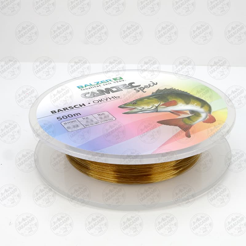 نخ ماهیگیری طلایی کامتک بالزر سایز ۰.۲۲، ۵۰۰ متر BALZER CAMTEC Speci BARSCH — تصویر ۵