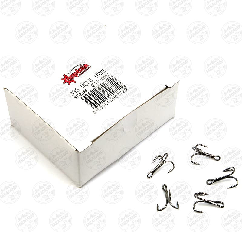 قلاب سه شاخ کاپیتان سایز ۸ بسته ۵ عددی Captain TREBLE HOOKS 335