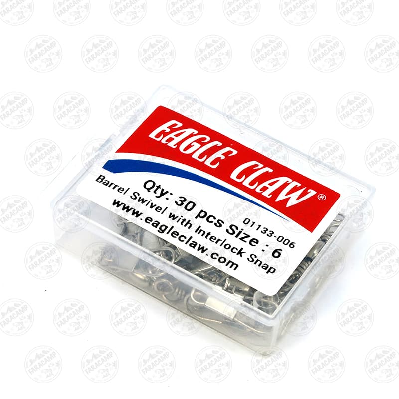 هرزگرد اسپینینگ قفل دار EAGLE CLAW سایز ۶ بسته ۳۰ عددی