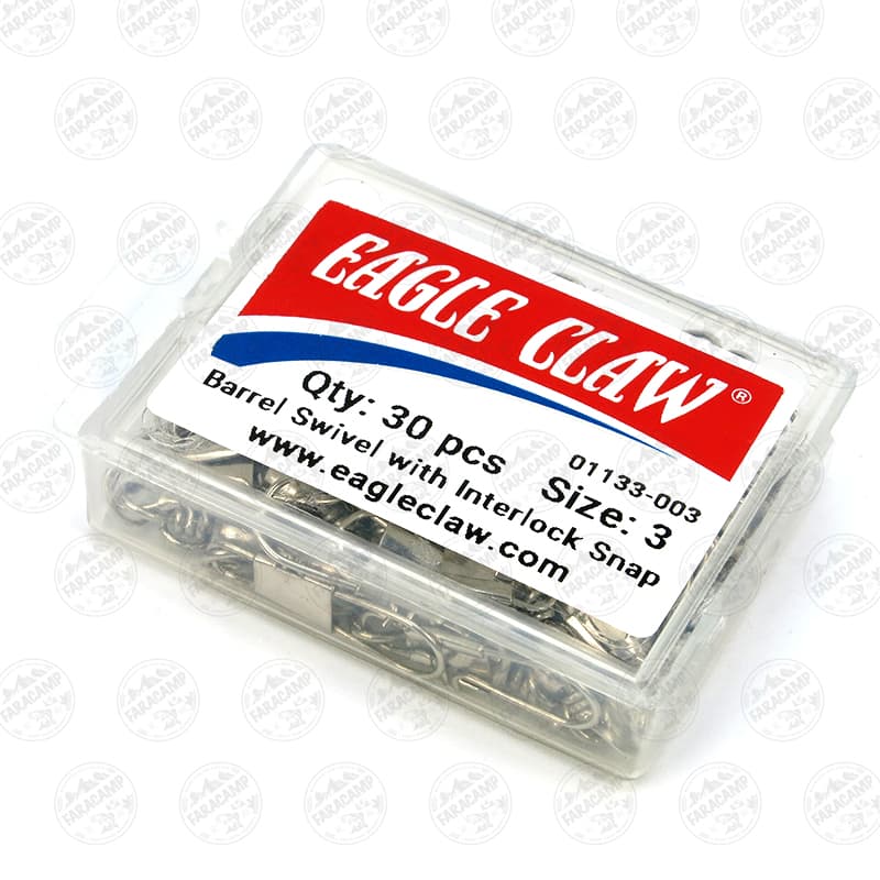 هرزگرد اسپینینگ قفل دار EAGLE CLAW سایز ۳ بسته ۳۰ عددی