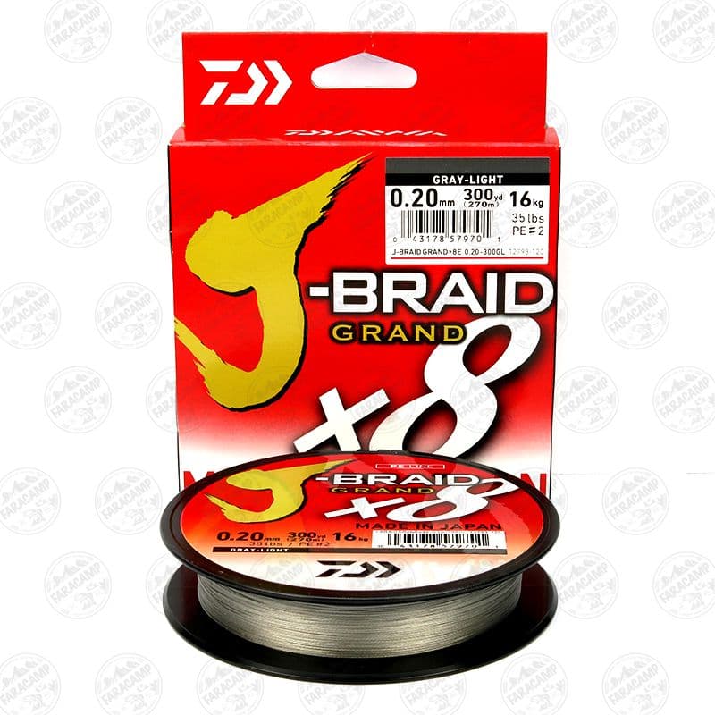نخ براید اسپینینگ ماهیگیری X8 دایوا ۲۷۰ متری سایز ۰.۲۲ Daiwa GRAND — تصویر ۵